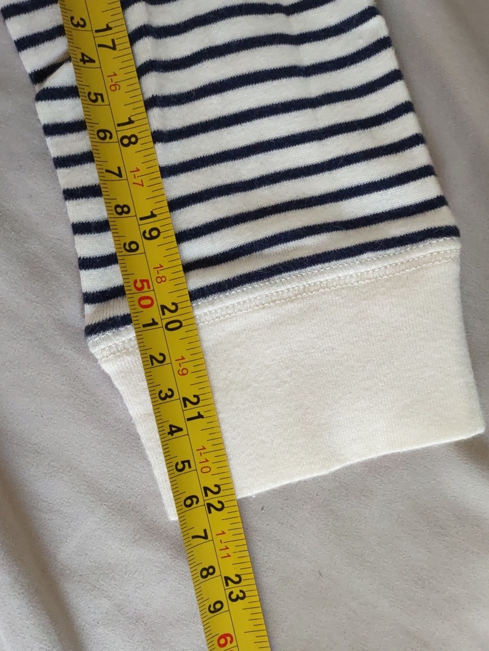Lauren Ralph Lauren Navy and White Striped Long Sleeve Top - Picture 10 of 10